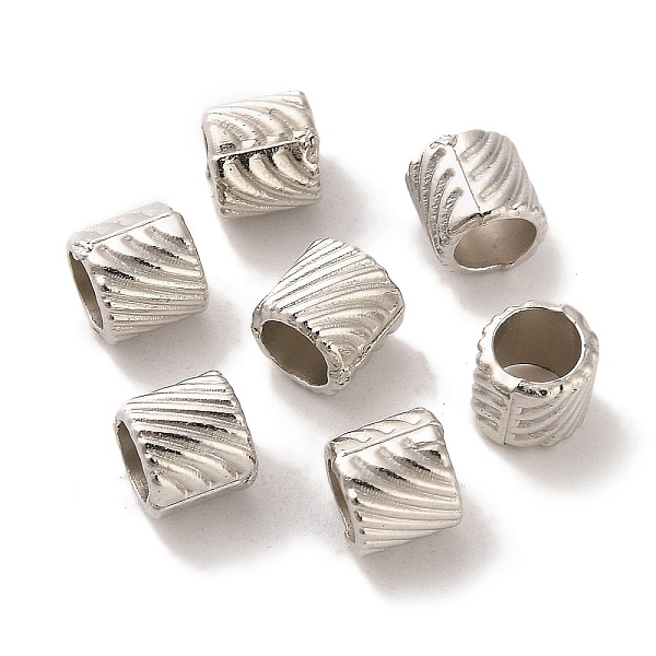 

PandaHall CCB Plastic Beads, Column with Groove, Platinum, 5.5mm, Hole: 3.8mm Plastic Column