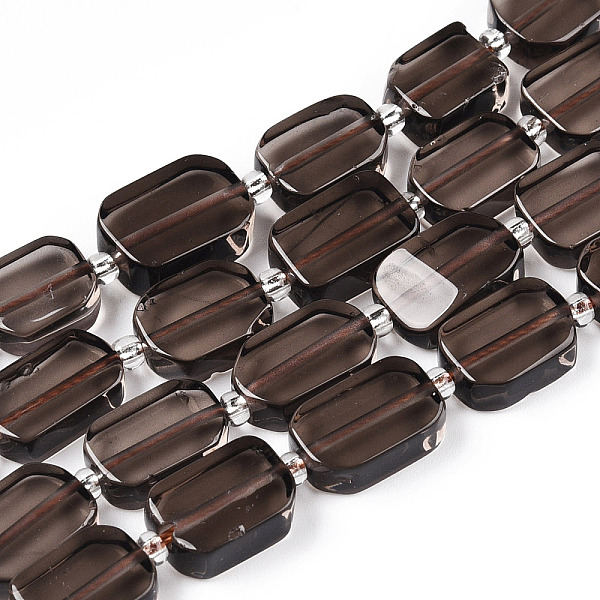 

PandaHall Natural Ice Obsidian Beads Strands, with Seed Beads, Rectangle, 11~13x8~9x4~5.5mm, Hole: 0.8mm, seed beads: 3x3x2, hole: 0.8mm...