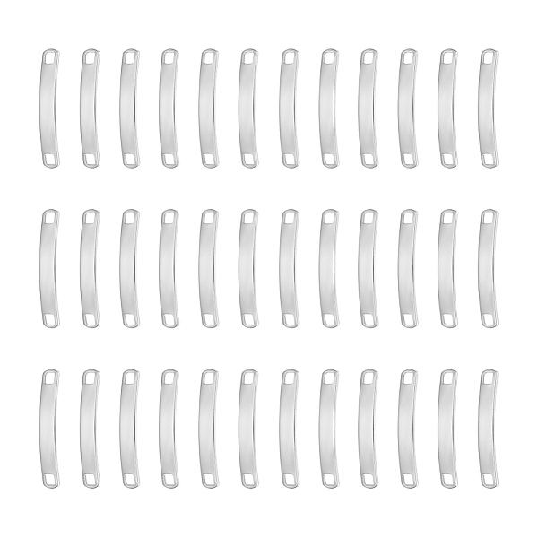 

PandaHall UNICRAFTALE 60pcs 33.5mm Curved Rectangle Links Charms Metal Stamping Blanks Stainless Steel Bar Links Charm Jewelry Connectors...