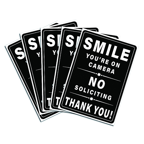 

PandaHall Waterproof PVC Warning Sign Stickers, Rectangle, Word, 25x17.5cm Plastic Word