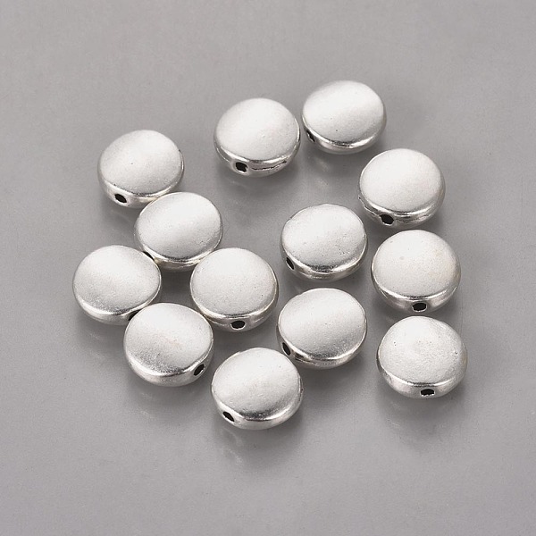 

PandaHall Tibetan Style Alloy Beads, Cadmium Free & Lead Free, Flat Round, Antique Silver, about 9mm in diameter, 4mm thick, hole: 1mm Alloy...