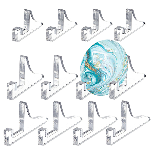 12Pcs 3 Styles Desktop Transparent Acrylic Display Holder for Photo Frame