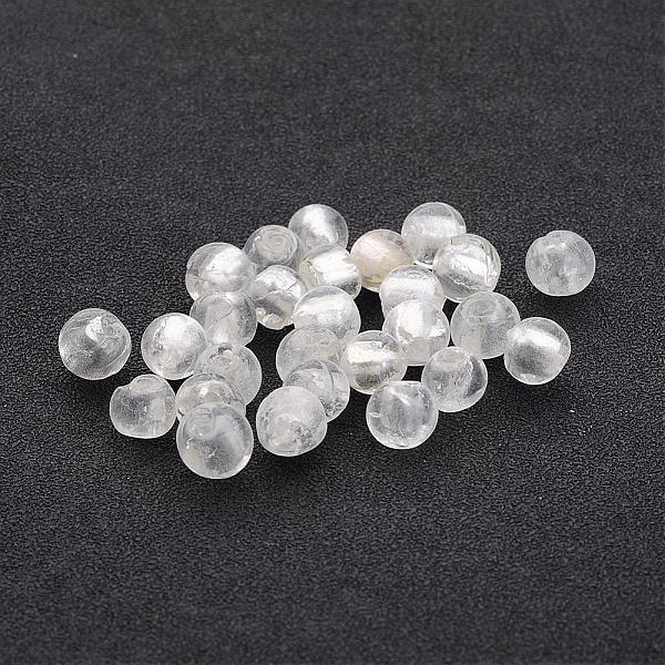 

PandaHall Handmade Silver Foil Glass Beads, Round, Clear, 7.5~8.5mm, Hole: 1mm Silver Foil Round Clear