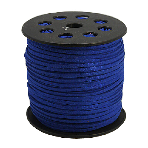 

PandaHall Glitter Powder Faux Suede Cord, Faux Suede Lace, Blue, 3mm, 100yards/roll(300 feet/roll) Faux Suede+Glitter Powder Blue