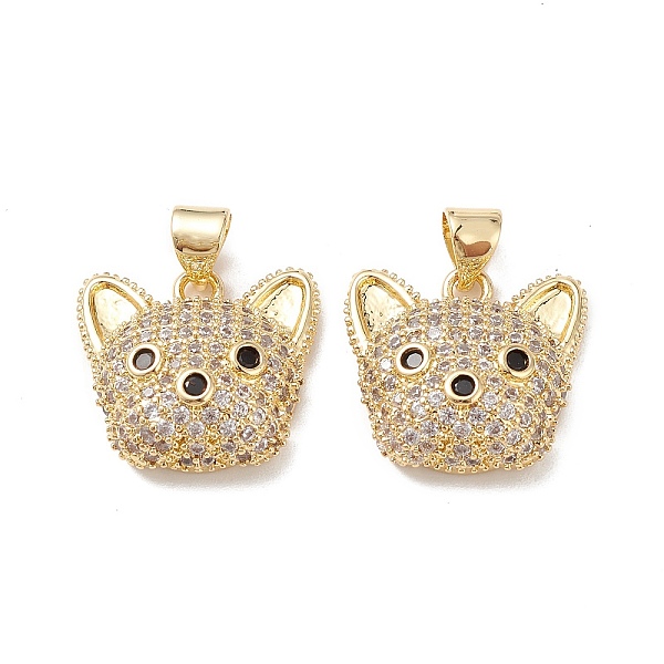 

PandaHall Brass Micro Pave Cubic Zirconia Pendants, Real 16K Gold Plated, Dog Charms, Clear, 16x17x6.5mm, Hole: 5x3mm Brass+Cubic Zirconia...