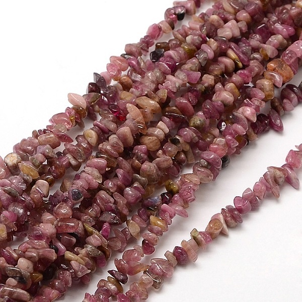 

PandaHall Natural Red Tourmaline Beads Strands, Chips, 6~10x4~6x3~5mm, Hole: 1mm, about 15~16 inch Tourmaline Chip