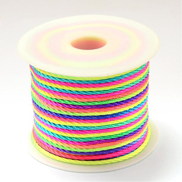 

PandaHall Nylon Thread, Colorful, 3.0mm, about 27.34 yards(25m)/roll Nylon