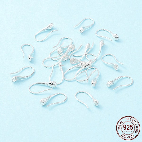

PandaHall 925 Sterling Silver Earring Hooks, for Half-drilled Beads, Teardrop, Silver, 17x5mm, 21 Gauge, Pin: 0.7mm and 0.8mm(for half...