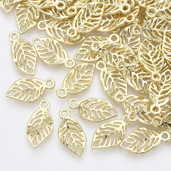 

PandaHall Alloy Pendants, Leaf, Light Gold, 18x9x2mm, Hole: 1.6mm Alloy Leaf