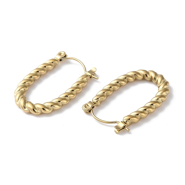 304 Stainless Steel Twist Hoop Earrings