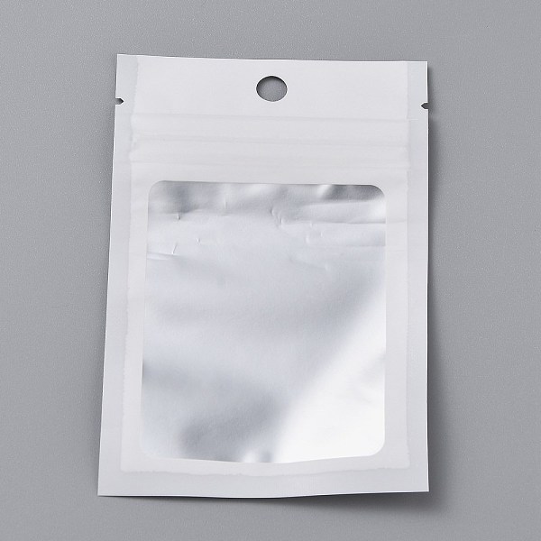

PandaHall Plastic Zip Lock Bag, Gradient Color Storage Bags, Self Seal Bag, Top Seal, with Window and Hang Hole, Rectangle, White...