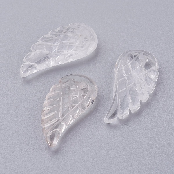 

PandaHall Natural Quartz Crystal Pendants, Rock Crystal Pendants, Wing, 24.5x12x5mm, Hole: 1mm Quartz Crystal Wing