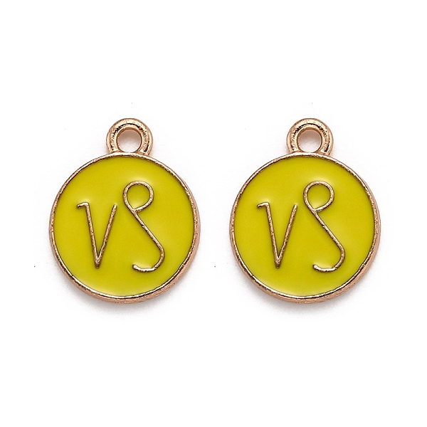 

PandaHall Alloy Enamel Pendants, Flat Round with Constellation/Zodiac Sign, Golden, Capricorn, 15x12x2mm, Hole: 1.5mm Alloy+Enamel Capricorn..., Yellow