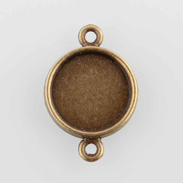 

PandaHall Flat Round Alloy Cabochon Connector Settings, Plain Edge Bezel Cups, Cadmium Free & Nickel Free & Lead Free, Antique Bronze, Tray...