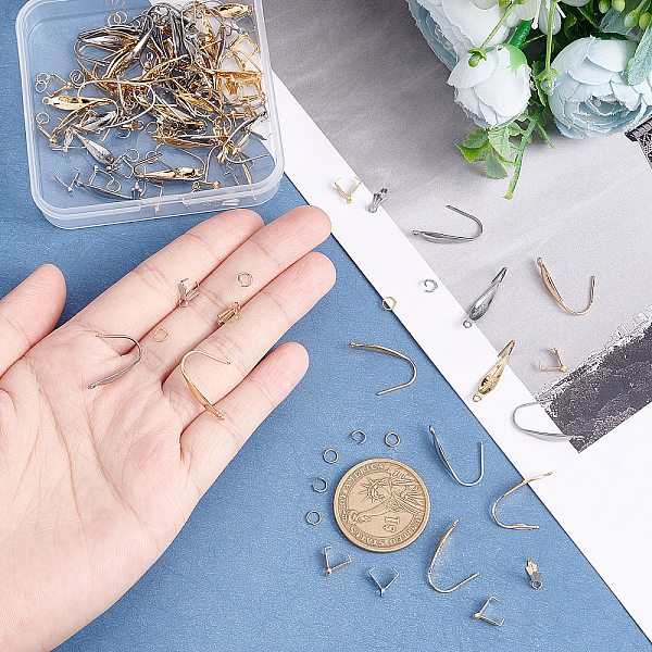 

PandaHall Unicraftale DIY Earring Making Finding Kit, Including 304 Stainless Steel Earring Hooks & Ice Pick Pinch Bails & Open Jump Rings...