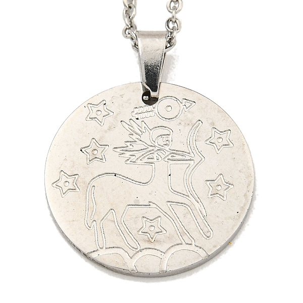 

PandaHall Constellation Pendant Necklaces, 304 Stainless Steel Cable Chain Necklaces, Sagittarius, 19.96 inch(50.7cm) 304 Stainless Steel...