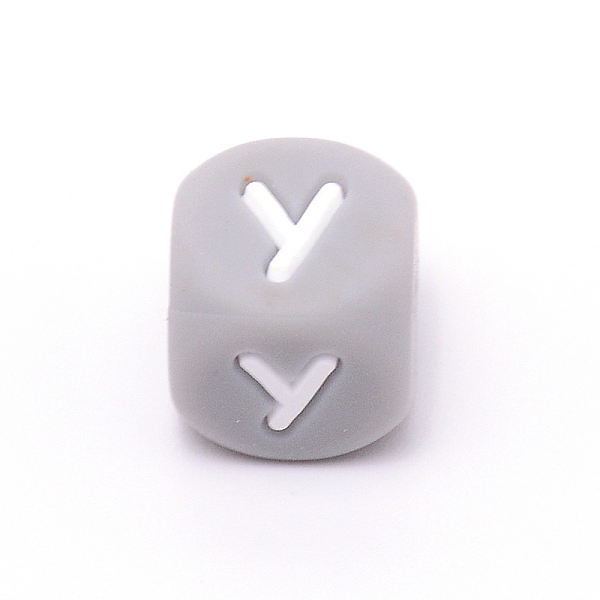 

PandaHall Silicone Alphabet Beads for Bracelet or Necklace Making, Letter Style, Gray Cube, Letter.Y, 12x12x12mm, Hole: 3mm Silicone Cube...