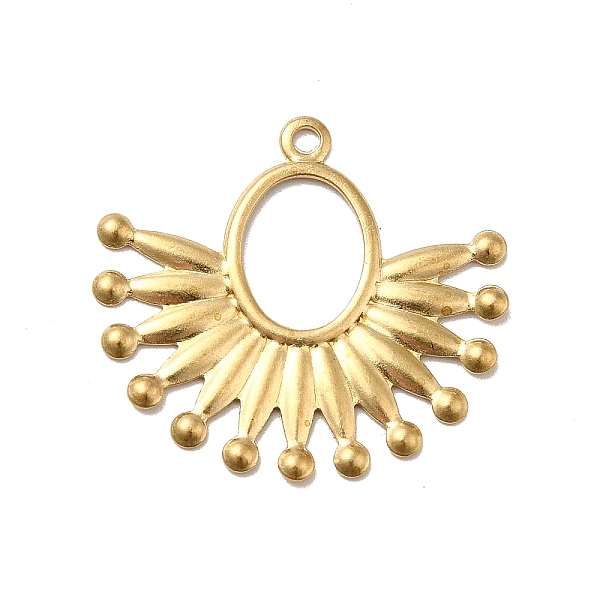

PandaHall Brass Pendants, Oval with Flower, Golden, 23x25x1mm, Hole: 1.5mm Brass Oval