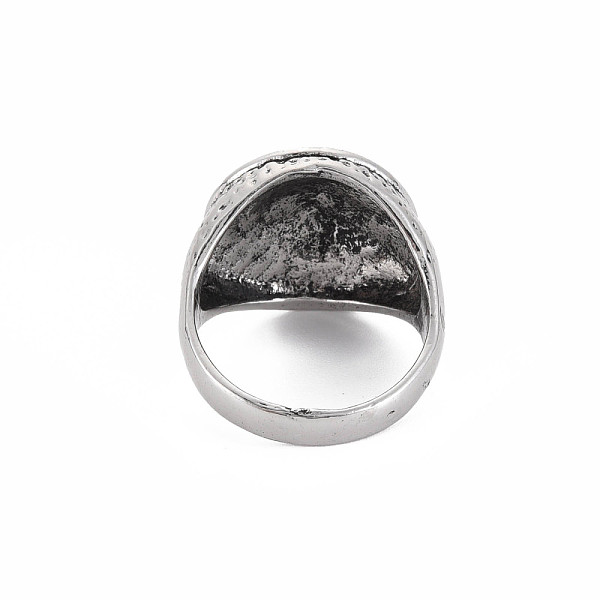 

PandaHall Flat Round with Eye Alloy Finger Ring, Chunky Wide Ring for Men, Cadmium Free & Lead Free, Antique Silver, US Size 10 3/4(20.3mm)...