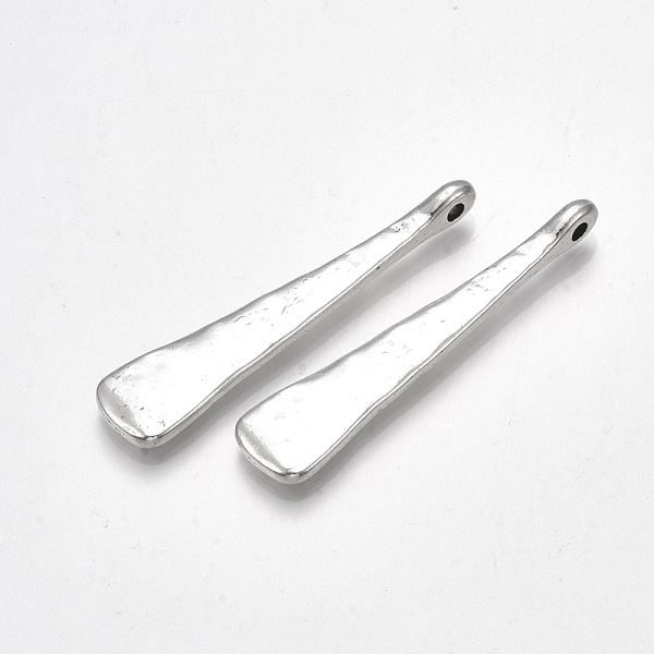 

PandaHall Tibetan Style Alloy Big Pendants, Cadmium Free & Lead Free, Antique Silver, 52x11x5.5mm, Hole: 2.5mm Alloy Others