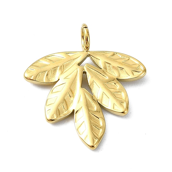 

PandaHall Ion Plating(IP) 304 Stainless Steel Pendants, Real 18K Gold Plated, Leaf, 18x16x1.5mm, Hole: 2mm 304 Stainless Steel Leaf