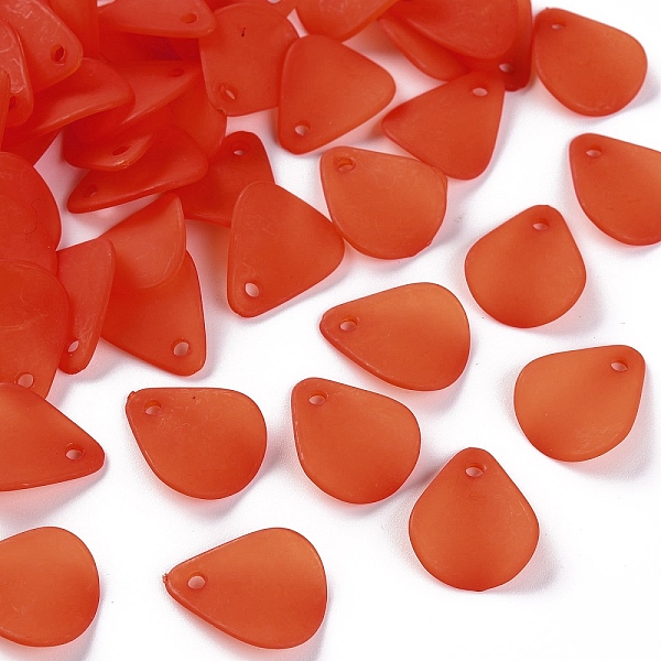 

PandaHall Transparent Frosted Acrylic Pendants, Petaline, Orange Red, 17x14x2.5mm, Hole: 1.8mm, about 2330pcs/500g Acrylic Petaline