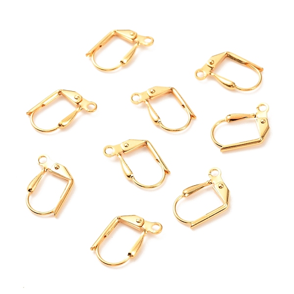 

PandaHall Brass Leverback Earring Findings, with Loop, Long-Lasting Plated, Real 18K Gold Plated, 14x10.5x2.5mm, Hole: 1.6mm, Pin: 1mm Brass