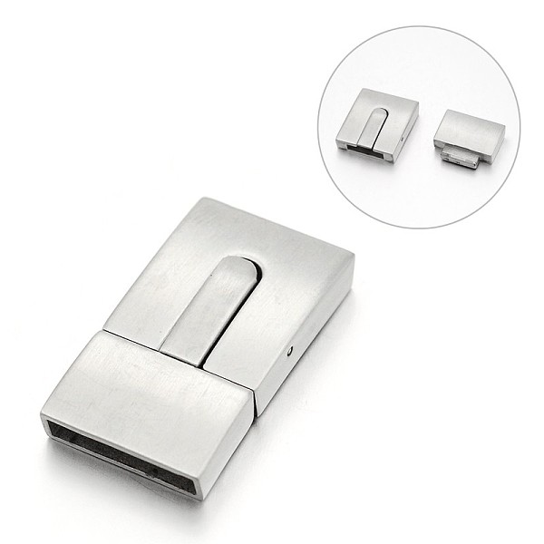 Smooth Surface 304 Stainless Steel Rectangle Bayonet Clasps