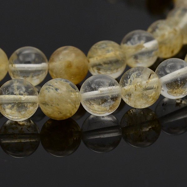 

PandaHall Round Glass Beads Strands, Gold, 6mm, Hole: 1mm, about 65pcs/strand,15.7 inch Glass Round Gold
