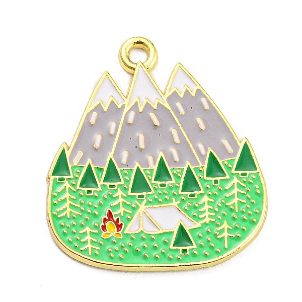 

PandaHall Alloy Enamel Pendants, Golden, Mountain, 28x25.5x1.5mm, Hole: 1.6mm Alloy+Enamel Mountain