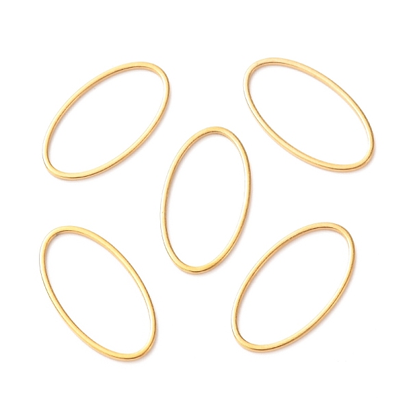 

PandaHall 201 Stainless Steel Linking Rings, Oval, Golden, 21x11x1mm 201 Stainless Steel Oval