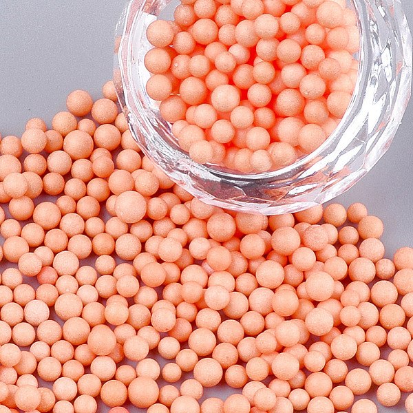

PandaHall Small Craft Foam Balls, Round, for DIY Wedding Holiday Crafts Making, Coral, 2.5~3.5mm Foam Red
