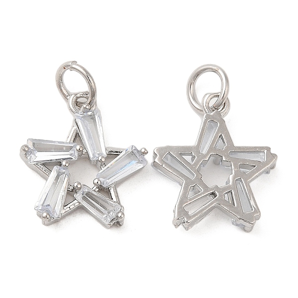 

PandaHall Rack Plating Brass Pave Clear Cubic Zirconia Pendants, Star Charms, with Jump Ring, Long-Lasting Plated, Lead Free & Cadmium Free...