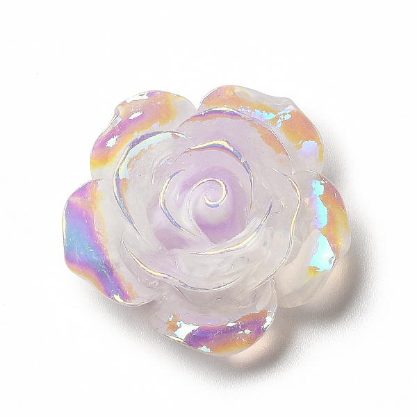 

PandaHall Luminous Resin Cabochons, AB Color, Flower, Thistle, 30.5x30.5x11mm Resin Flower Purple
