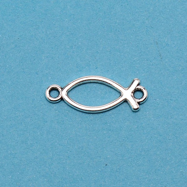 

PandaHall Zinc Alloy Links, Connector Charms, Cadmium Free & Lead Free, Fish, Antique Silver, 21x7.5x1mm, Hole: 1.6mm Alloy Fish
