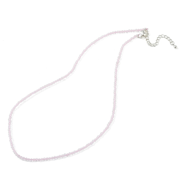 

PandaHall Natural Rose Quartz Beaded Necklaces, with Brass Lobster Claw Clasps, Faceted Round Beads, 16.5 inch~16.7 inch(42~42.5cm)x2mm Rose...