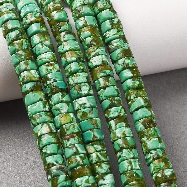 Brins de perles de jaspe impérial synthétiques