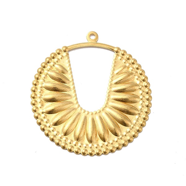 

PandaHall Brass Pendants, Flat Round with Flower Pattern, Golden, 34.5x32x1.5mm, Hole: 1.5mm Brass Flat Round