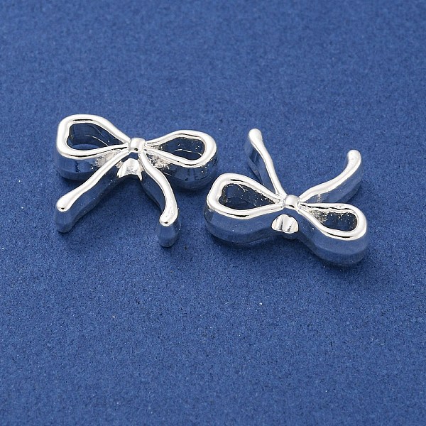 

PandaHall Rack Plating Alloy Beads, Bowknot, Silver, 12x16x5mm, Hole: 2mm Alloy Bowknot