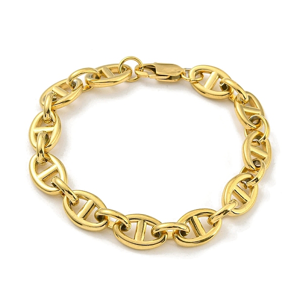 

PandaHall Ion Plating(IP) 304 Stainless Steel Oval Link Chain Bracelets, Golden, 8-3/4 inch(22.3cm) 304 Stainless Steel