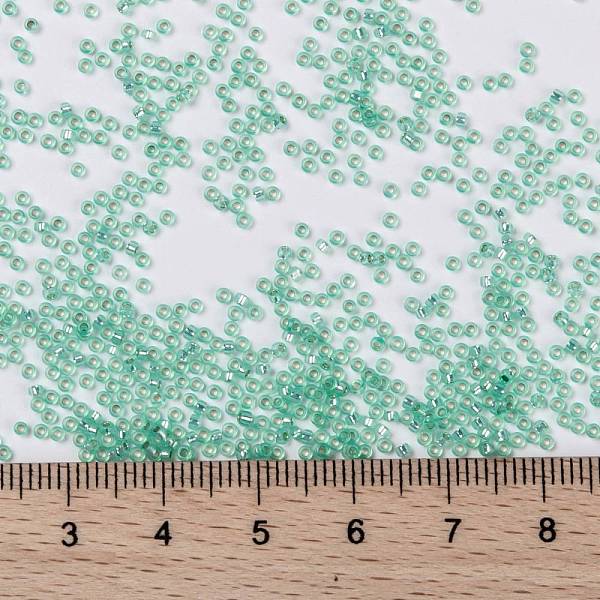 

PandaHall MIYUKI Round Rocailles Beads, Japanese Seed Beads, 15/0, (RR571) Dyed Sea Green Silverlined Alabaster, 15/0, 1.5mm, Hole: 0.7mm..., Cyan