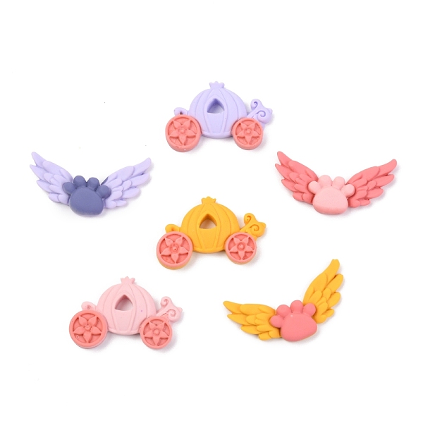 

PandaHall Resin Cabochons, Mixed Shapes, Mixed Color, 18~21x33~36.5x4.7~5.5mm Resin Mixed Shapes Multicolor