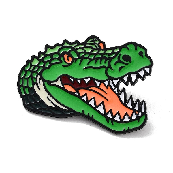 

PandaHall Crocodile Alloy Enamel Pin Brooch, for Backpack Clothes, Green, 31.5x41.5x1.4mm Alloy+Enamel Crocodile Green