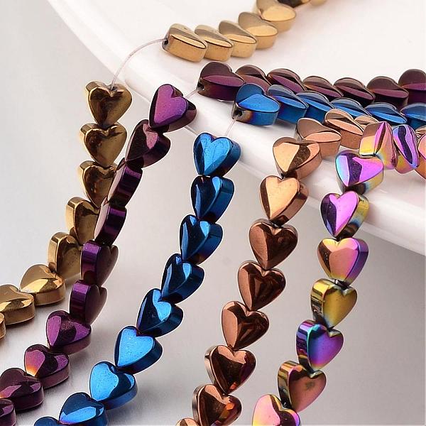 

PandaHall Electroplate Non-magnetic Synthetic Hematite Bead Strands, Heart, Mixed Color, 12x12x4mm, Hole: 1mm, about 38pcs/strand, 15.7 inch...