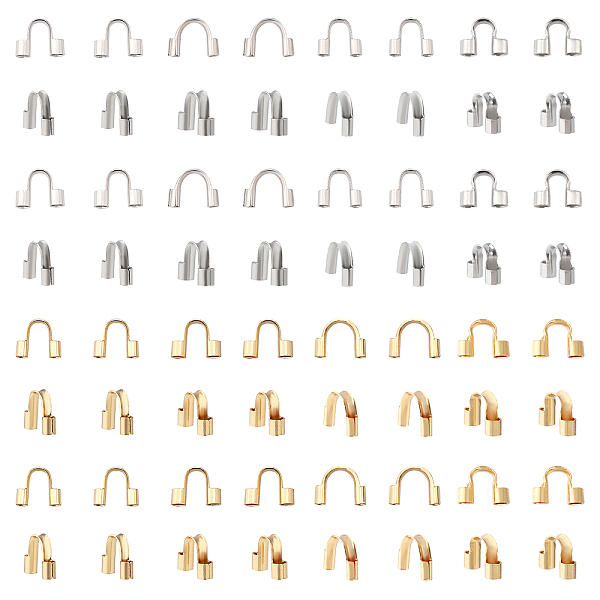 

PandaHall CHGCRAFT 160Pcs 8Styles U Shape Wire Guardian and Protector 304 Surgical Stainless Steel for DIY Necklaces Bracelets Jewelry...