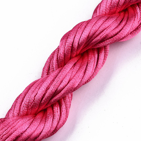 

PandaHall Polyester Thread, Deep Pink, 2mm, about 10m/bundle Polyester