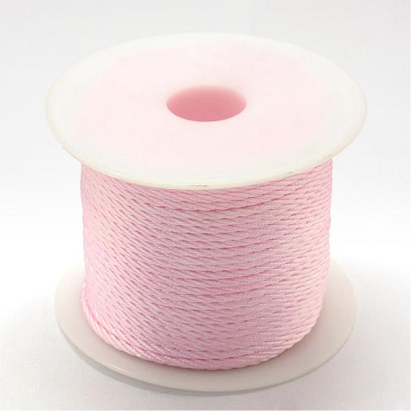

PandaHall Braided Nylon Thread, Pearl Pink, 2mm, about 54.68 yards(50m)/roll Nylon Pink