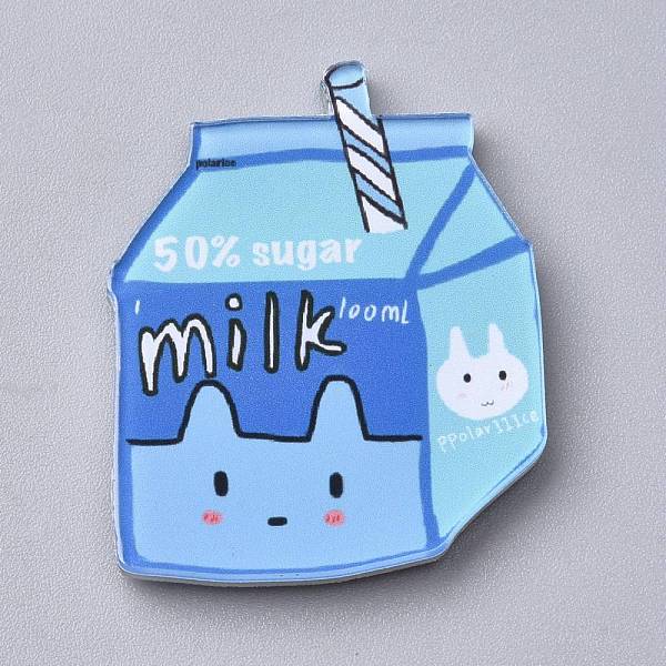 

PandaHall Acrylic Safety Brooches, with Iron Pin, Milk, Sky Blue, 39x31x8.5mm, Pin: 0.8mm Acrylic Blue