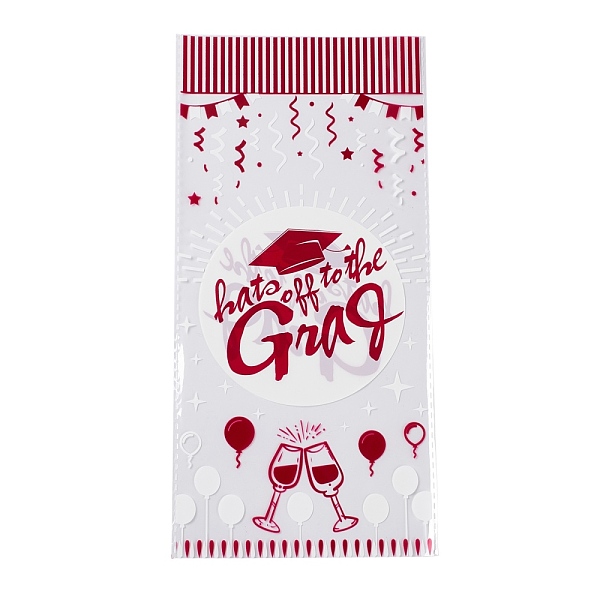 

PandaHall OPP Plastic Storage Bags, Graduation Theme, for Candy, Cookies, Gift Packaging, Dark Red, Rectangle, Graduation Theme Pattern...