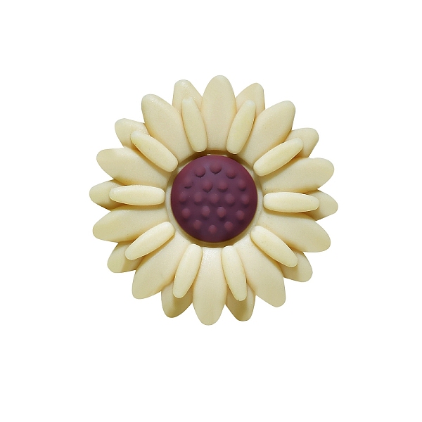 

PandaHall Food Grade Eco-Friendly Silicone Focal Beads, Chewing Beads For Teethers, DIY Nursing Necklaces Making, Daisy, Light Yellow...